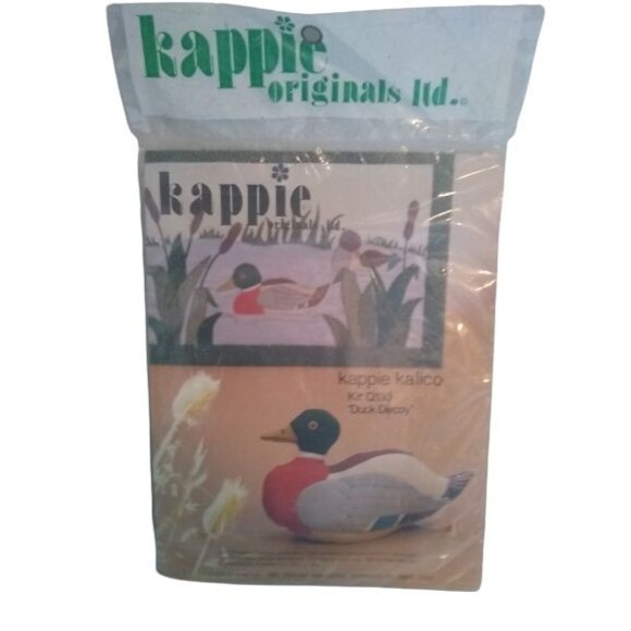 Kappie Kalico Duck Decoy Fabric Kit Q130 Vintage 1980s 9.25" x 15.5" - Picture 1 of 4